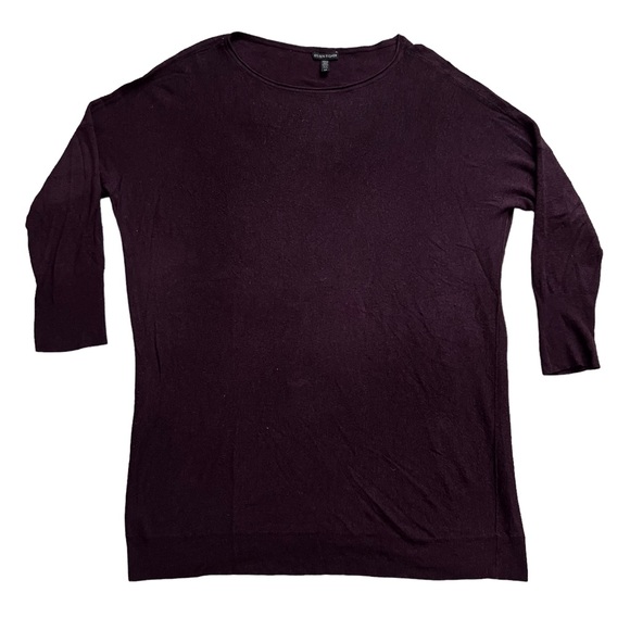 Eileen Fisher Women’s Small Oversized Purple Tunic Sweater Dress Long Sleeve - Picture 2 of 8
